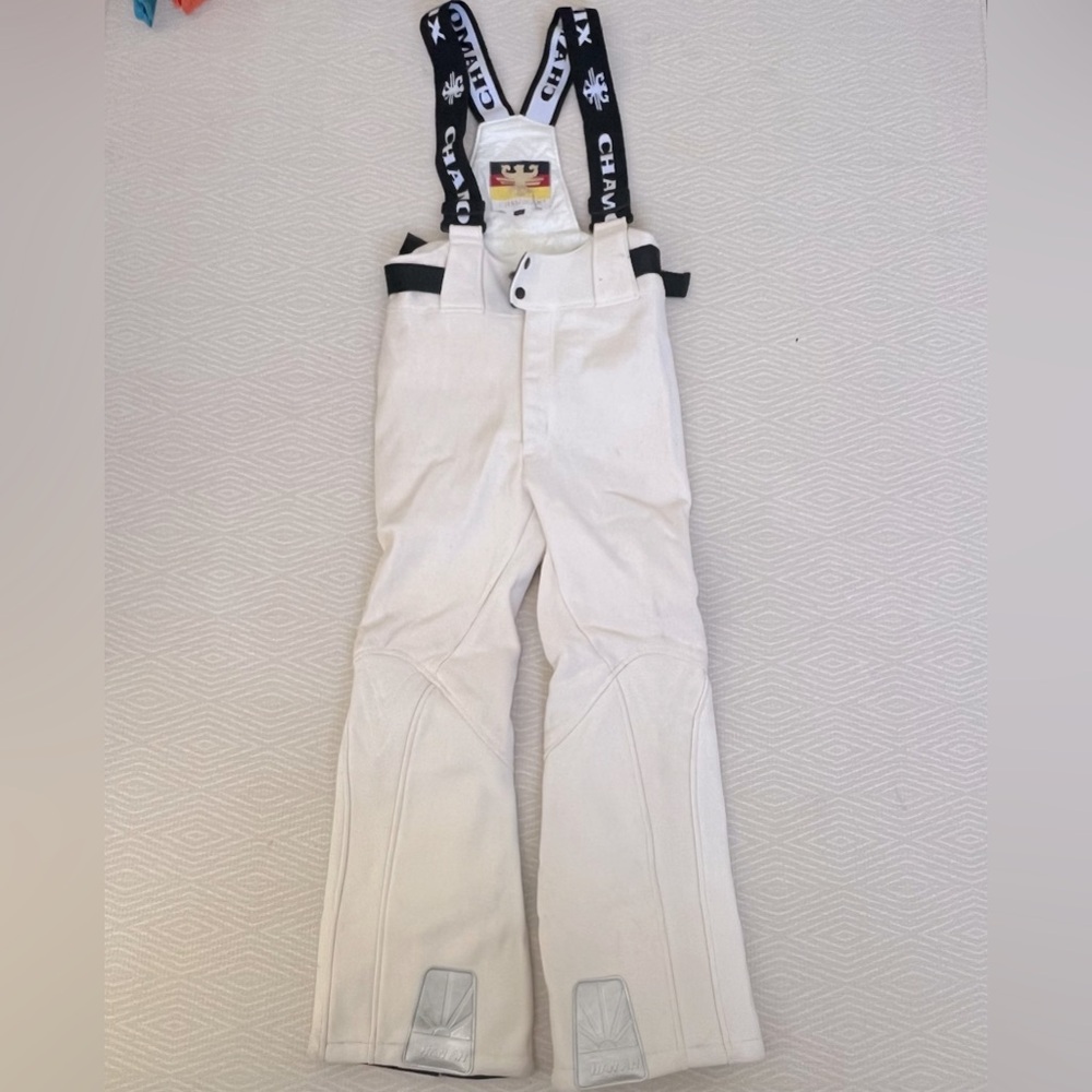 CHAMONIX White Ski Pants with Suspenders (Size 78-L / 40”)